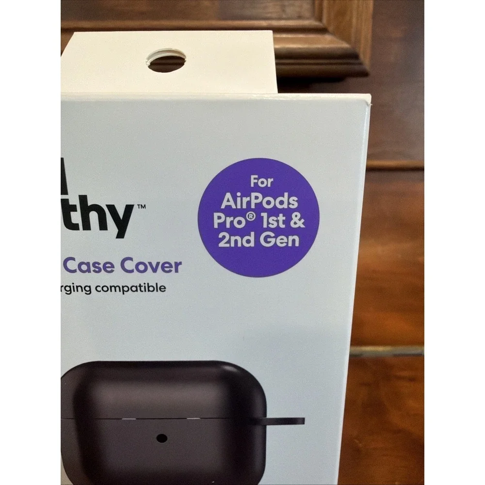 NEW Deal Worthy Simple Black AirPods Case Cover Pro 1st And 2nd Generation
